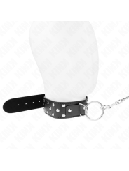 Collier anneau noir réglable avec chaine, 65 cm, 36-50 cm x 3,8 cm