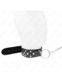 Collier anneau noir réglable avec chaine, 65 cm, 36-50 cm x 3,8 cm