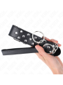 Collier anneau noir réglable avec chaine, 65 cm, 36-50 cm x 3,8 cm