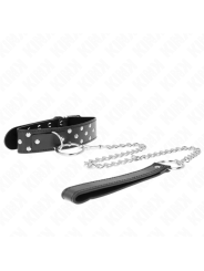 Collier anneau noir réglable avec chaine, 65 cm, 36-50 cm x 3,8 cm