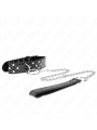 Collier anneau noir réglable avec chaine, 65 cm, 36-50 cm x 3,8 cm