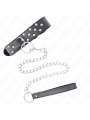 Collier anneau noir réglable avec chaine, 65 cm, 36-50 cm x 3,8 cm