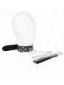 Collier anneau noir réglable avec chaine, 65 cm, 36-50 cm x 3,8 cm