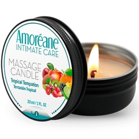 Bougie de massage Tentation Tropicale AMOREANE, 30 ml