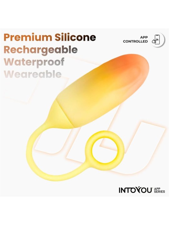 uf en silicone double couche de la série INTOYOU APP, jaune/orange