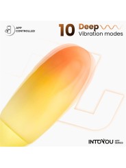 uf en silicone double couche de la série INTOYOU APP, jaune/orange