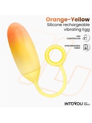 uf en silicone double couche de la série INTOYOU APP, jaune/orange