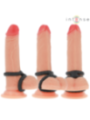 Intense - Anneau pénien double Dewey, silicone noir, modèle 2