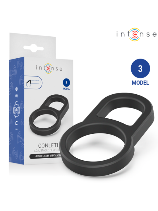 Intense - Anneau double ajustable Conleth, modèle 3