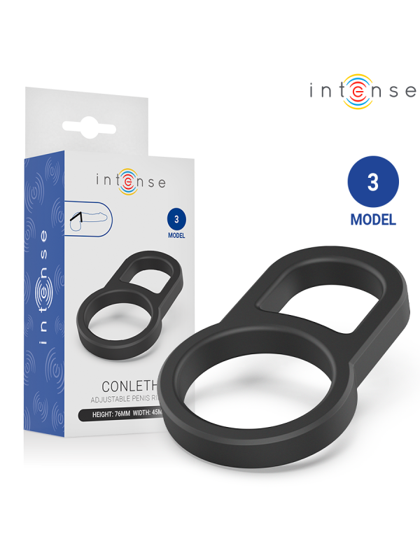 Intense - Anneau double ajustable Conleth, modèle 3