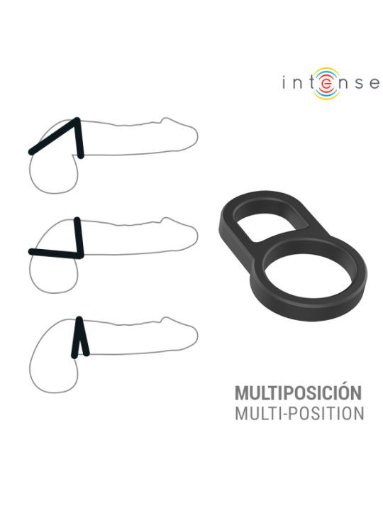 Intense - Anneau double ajustable Conleth, modèle 3