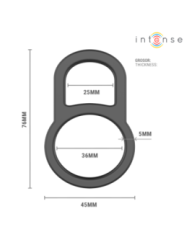 Intense - Anneau double ajustable Conleth, modèle 3