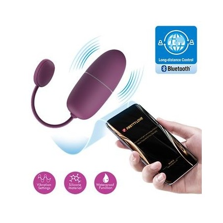 Pretty Love - uf vibrant Nymphe contrôlé par application, violet