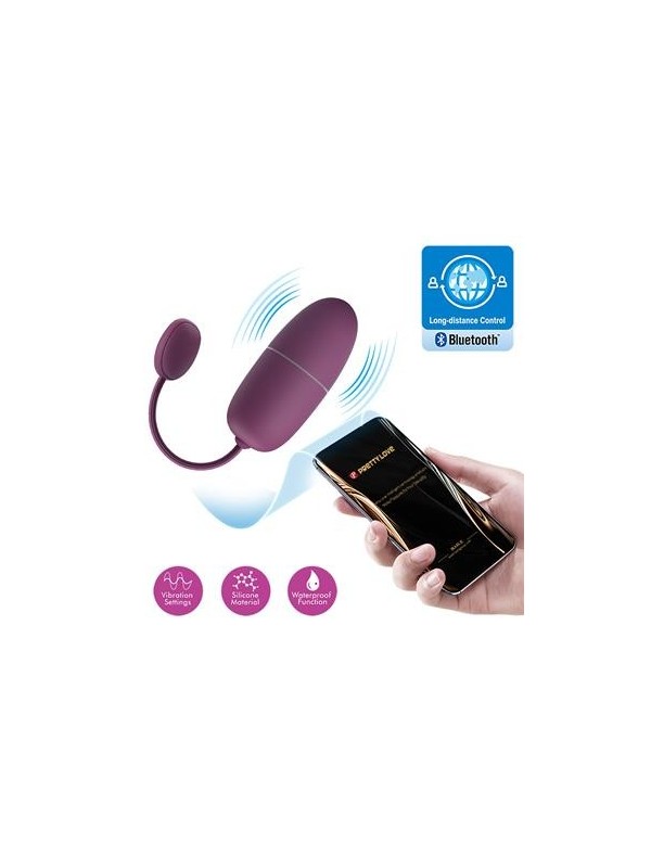 Pretty Love - uf vibrant Nymphe contrôlé par application, violet