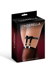 Jartière en similicuir avec nud  Taille unique