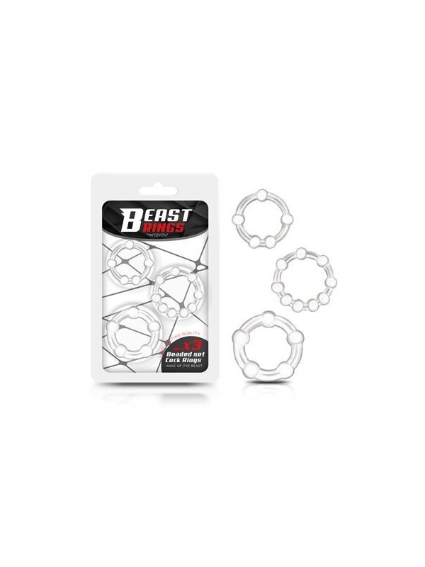 3 anneaux beast silicone transparents