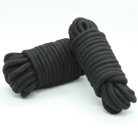 Corde de bondage en coton  5 mètres  Noir