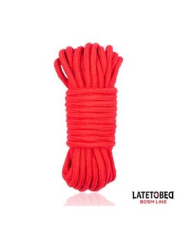 Corde de bondage en coton  5 mètres  Rouge
