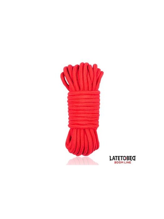 Corde de bondage en coton  5 mètres  Rouge