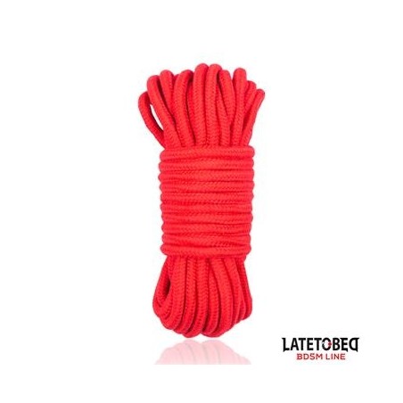 Corde de bondage en coton  5 mètres  Rouge
