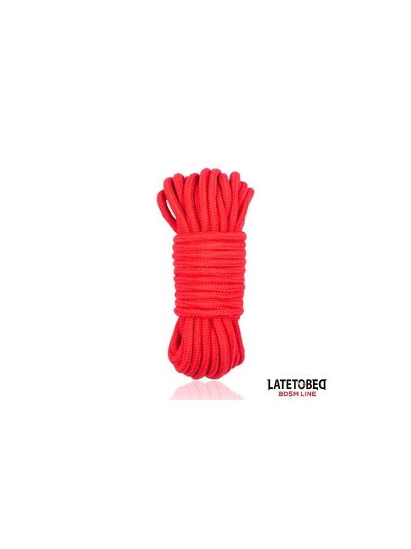 Corde de bondage en coton  5 mètres  Rouge