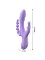 Vibrateur Lindsay avec chaîne anale  Silicone liquide, corps souple monobloc, double moteur