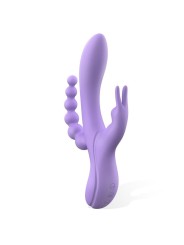 Vibrateur Lindsay avec chaîne anale  Silicone liquide, corps souple monobloc, double moteur