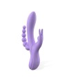 Vibrateur Lindsay avec chaîne anale  Silicone liquide, corps souple monobloc, double moteur