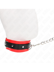 Collier avec laisse (65 cm), modèle basique n° 3 (rouge, 53 x 5 cm)