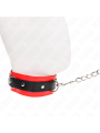 Collier avec laisse (65 cm), modèle basique n° 3 (rouge, 53 x 5 cm)