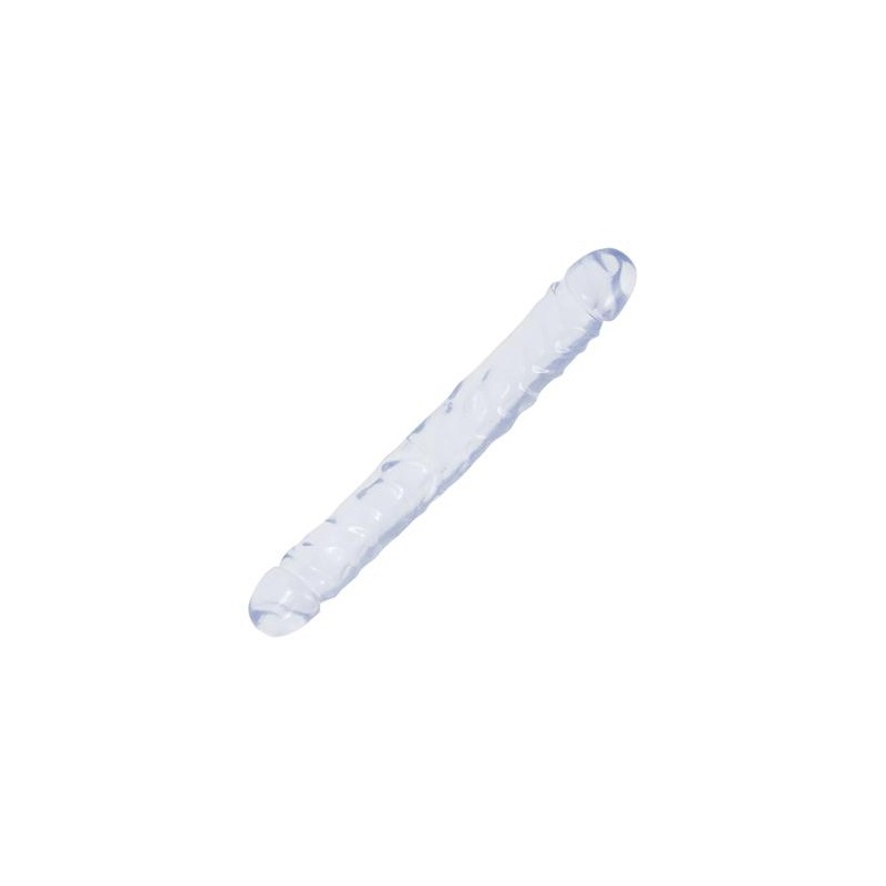 Gode double 30cm translucide