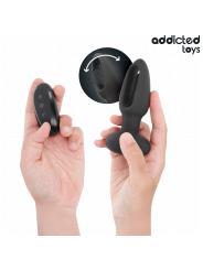 Plug anal avec languette vibrante et télécommande