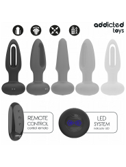 Plug anal avec languette vibrante et télécommande