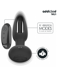Plug anal avec languette vibrante et télécommande