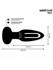 Plug anal avec languette vibrante et télécommande