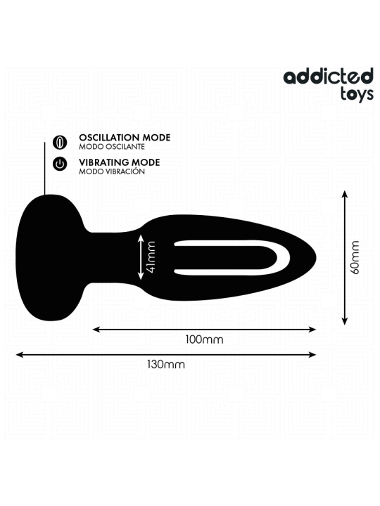 Plug anal avec languette vibrante et télécommande