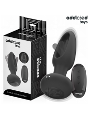 Plug anal avec languette vibrante et télécommande