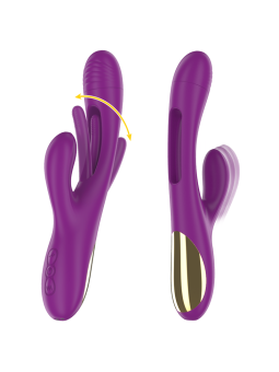 Apolo, vibromasseur multifonction rechargeable (7 modes de vibration) avec languette oscillante (violet)