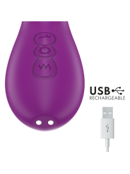 Apolo, vibromasseur multifonction rechargeable (7 modes de vibration) avec languette oscillante (violet)