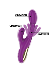 Apolo, vibromasseur multifonction rechargeable (7 modes de vibration) avec languette oscillante (violet)