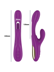 Apolo, vibromasseur multifonction rechargeable (7 modes de vibration) avec languette oscillante (violet)
