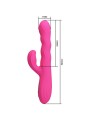 Winters, vibromasseur lapin multifonction avec écran LED (rose)