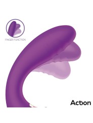 Vibromasseur 3-en-1 Two Lovers avec stimulateur digital et fonction succion