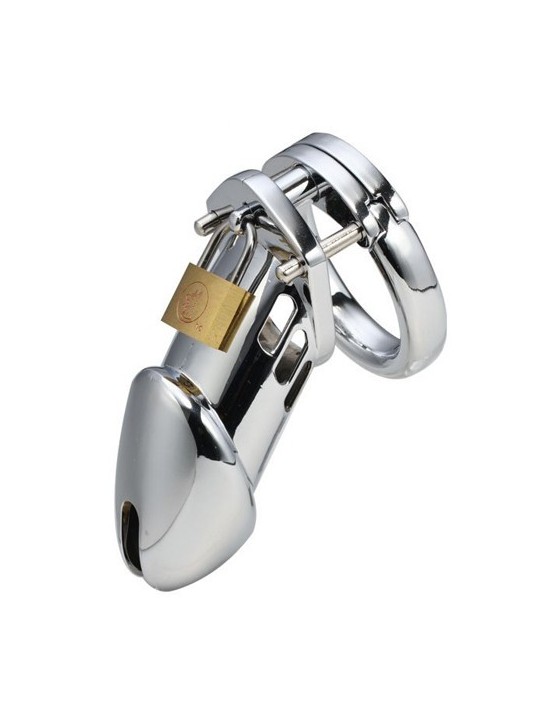 Cage de chasteté STEEL PADLOCK 12 x 3.5cm (Diamètre : 45 mm)