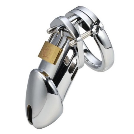 Cage de chasteté STEEL PADLOCK 12 x 3.5cm (Diamètre : 45 mm)