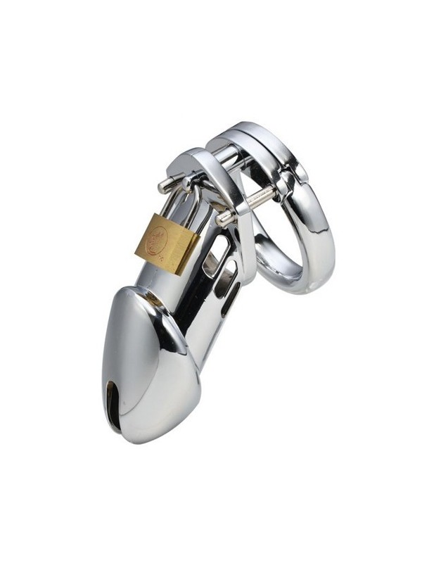 Cage de chasteté STEEL PADLOCK 12 x 3.5cm (Diamètre : 45 mm)