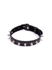 collier clous 43cm noir