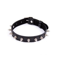 collier clous 43cm noir