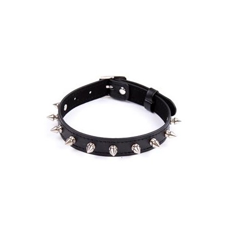 collier clous 43cm noir