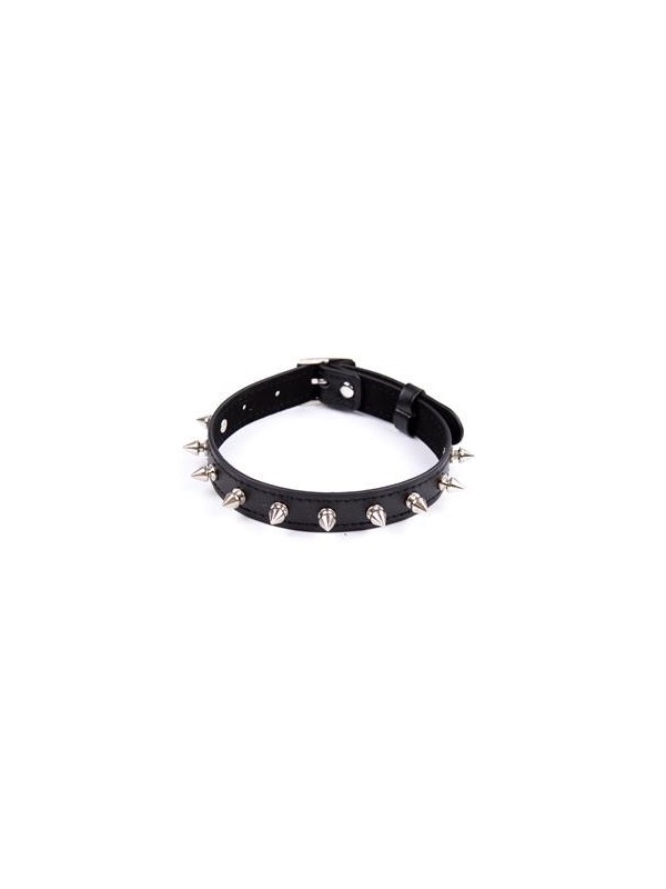 collier clous 43cm noir